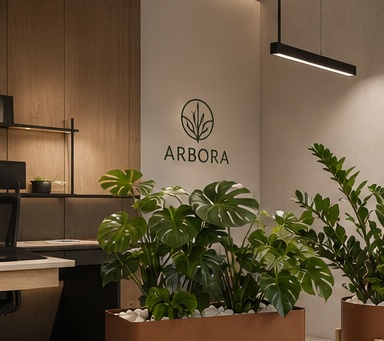 ARBORA — рецепция с кашпи